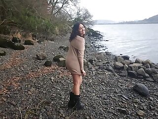 Shameless indian hottie has risky sex in public by the lake while strangers watch desi chudai POV Indian